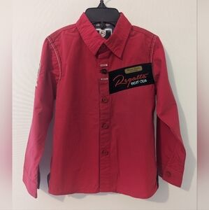 Hansez Fashion | Boy's 3 Toddler Regatta Long Sleeve Button Up Dress Shirt (NWT)